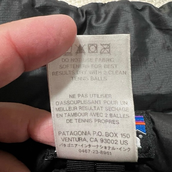 Patagonia Down Sweater Vest Women’s Black Size Large AOL Logo - Picture 5 of 9